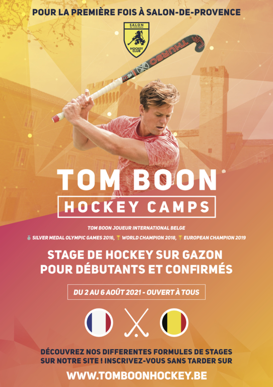TOM BOON HOCKEY CAMPS à Salon de Provence cet été !!