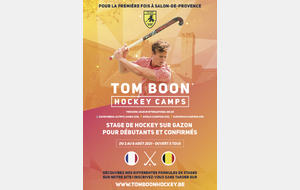 TOM BOON HOCKEY CAMPS à Salon de Provence cet été !!